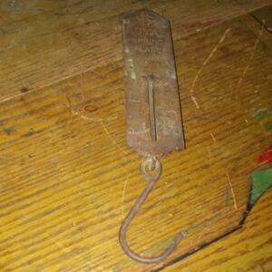 Rustic Brown Metal Wall Scale Decor